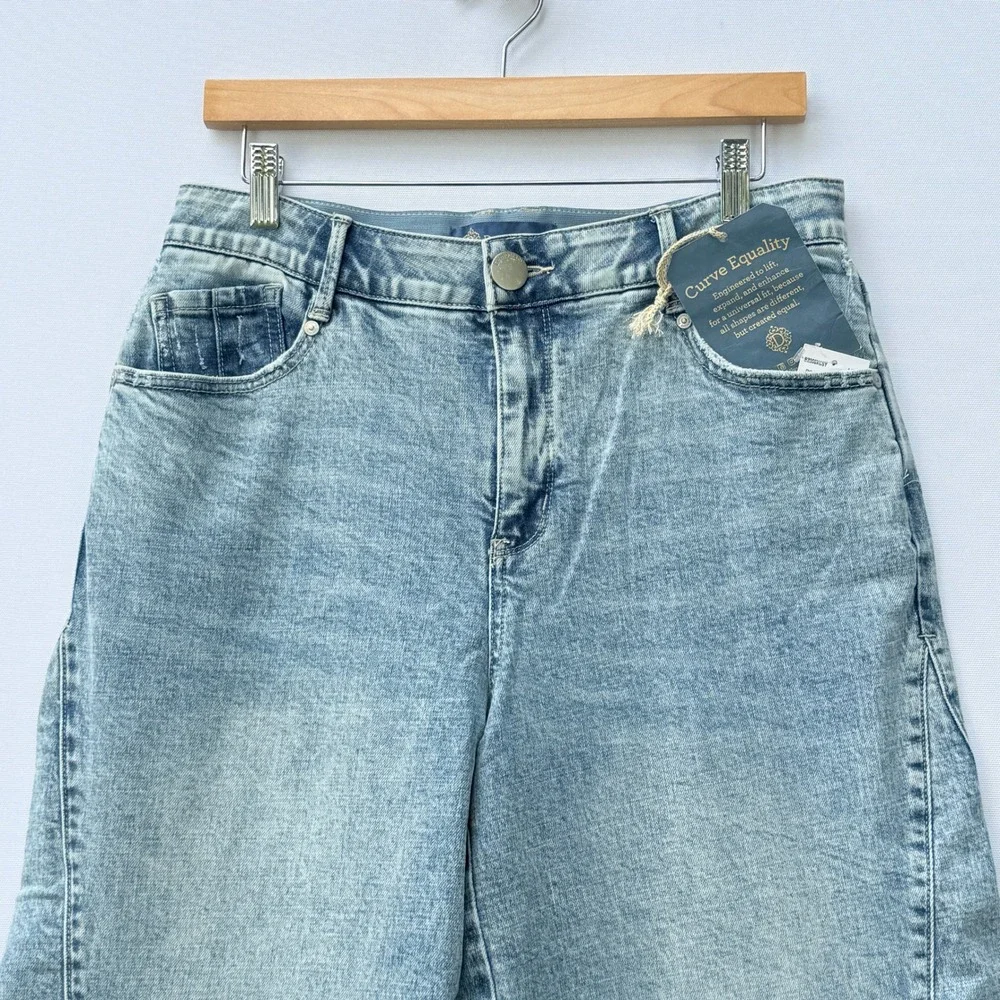 Democracy Light Wash Wide Leg Jeans - Picture 2 of 9